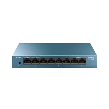 SWITCH TP-LINK 8 porturi Gigabit LiteWave carcasa metalica "LS108G" (timbru verde 2 lei)