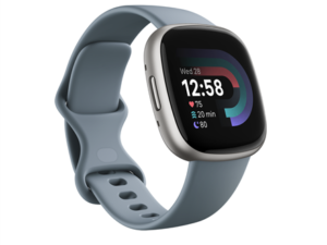 Fitbit Versa 4, waterfall blue/platinum