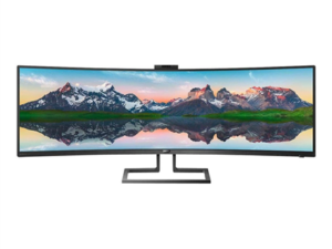MONITOR PHILIPS 48.8", home, office, VA, 5K UHD (5120 x 1440), Ultra Wide, curbat, 450 cd/mp, 5 ms, HDMI x 2, DisplayPort, "499P9H/00" (timbru verde 7 lei)