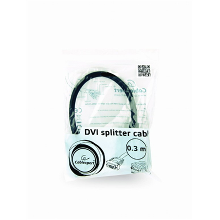 CABLU video GEMBIRD, splitter DVI-I DL (T) la 2 x VGA (M), 0.3m, rezolutie maxima 1920x1080 la 60Hz, negru, "A-DVI-2VGA-01" (timbru verde 0.08 lei) - Image 2
