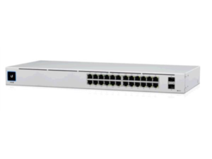 SWITCH PoE UBIQUITI, "UNIFI SWITCH24"port Gigabit x 24, SFP SFP x 2, managed, rackabil, carcasa metalica, "USW-24-POE" (timbru verde 2 lei)