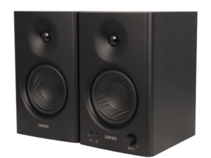 BOXE EDIFIER 2.0, RMS:  42W (2 x 21W), studio monitor, volum, bass, treble, intrare jack 6.35 TRS balanced, RCA, iesire casti, black, "MR4-BK"  (timbru verde 11.00 lei)