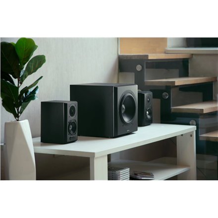 BOXE EDIFIER 2.1, RMS: 150W (2 x 25W, 2 x 15W, 1 x 70W), bluetooth, telecomanda wireless, volum, bass, treble, optical, black, "S351DB-BK" (timbru verde 11.00 lei) - Image 3