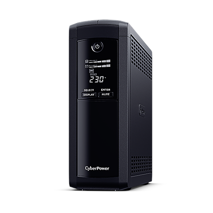 UPS CYBER POWER Line Int. cu manag,tower,1600VA/ 960W,AVR,5xSchuko,LCD,2x 12V/9Ah,Backup 1-8 min,incarcare 8h,conector USB,RS232,RJ45,GreenP,"VP1600ELCD" (timbru verde 11 lei)