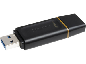 MEMORIE USB 3.2 KINGSTON 128 GB, cu capac, carcasa plastic, negru, "DTX/128GB" (timbru verde 0.03 lei)