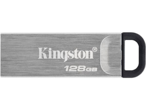 MEMORIE USB 3.2 KINGSTON 128 GB, clasica, carcasa metalic, argintiu, "DTKN/128GB" (timbru verde 0.03 lei)