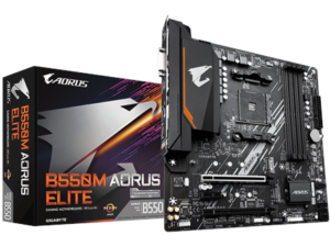 PLACA de BAZA Gigabyte "B550M AORUS ELITE", skt AM4, mATX, AMD B550, 4 x DDR4, max. 128 GB, 4 x SATA, 1 x M.2, 7.1, "B550M AORUS ELITE"