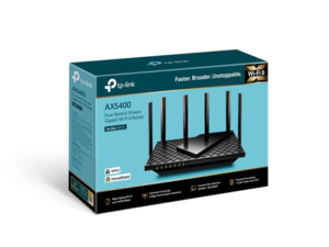 ROUTER TP-LINK wireless 5400Mbps,1 x WAN Gigabit, 4 porturi Gigabit, 1 x USB 3.0, 2.4 Ghz/5 Ghz dual band, 6 antene externe, WI-FI 6 "Archer AX73" (timbru verde 0.8 lei)