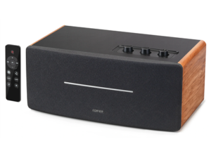 BOXE EDIFIER desktop bluetooth, RMS: 70W (2 x 20W, 2 x 15W), Bluetooth 5.0, RCA, AUX, Line-Out, brown, "D12-BR"  (timbru verde 0.8 lei)
