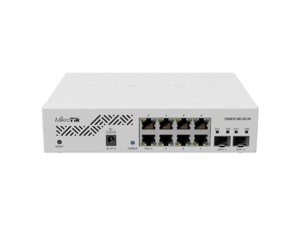 SWITCH Mikrotik, Gigabit x 8, SFP+ x 2, managed, "CSS610-8G-2S+IN" (timbru verde 2 lei)