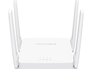 ROUTER MERCUSYS wireless 1200Mbps, 2 porturi LAN 10/100 Mbps, 1 x WAN 10/100 Mbps, 4 x antene externe, Dual Band AC1200 "AC10" (timbru verde 0.8 lei)