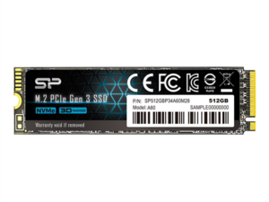 Silicon Power P34A60 M.2 512 GB PCI Express SLC NVMe