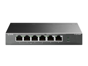 TP-LINK TL-SF1006P 6-Port 10/100 Mbps Steel Desktop Switch with 4-Port PoE+ 67W PoE budget