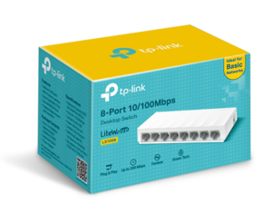 TP-LINK LS1008 LiteWave 8x 10/100 Desktop Switch Fanless Plastic case (P)