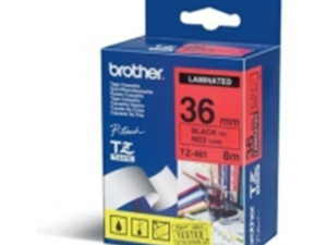 TZE-262 LAMINATED TAPE 36 MM 8M/RED ON WHITE