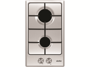 Simfer | Hob | H3.200.VGRIM | Gas | Number of burners/cooking zones 2 | Rotary knobs | Stainless steel