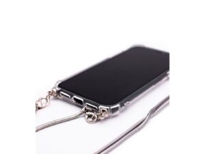 Xiaomi Redmi 8 Silicone TPU Transparent with Necklace Strap Silver