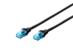 Patch cord U/UTP kat.6 PVC 2m czarny