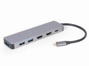 Adapter USB-C Hub USB-C PD HDMI x2 USB 3.0x3