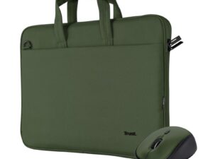 NB CASE BOLOGNA 16" +MOUSE SET/GREEN 24989 TRUST