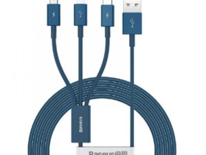 BASEUS Superior Series Fast Charging Cable 3w1 1.5m Blue