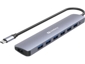 USB jagaja Sandberg USB-C - 7 x USB-A (USB3.0)