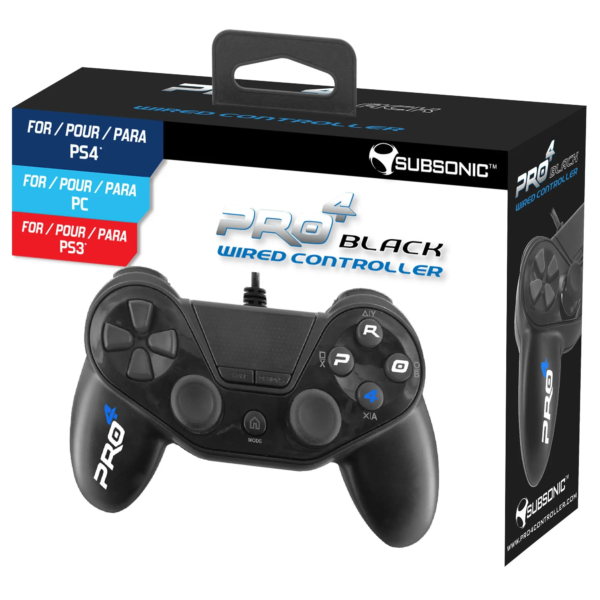 Subsonic Pro 4 Wired Controller for PS4 Black - Image 2