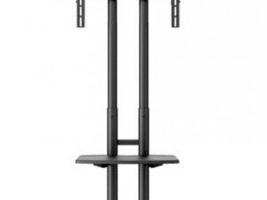 Multibrackets M Public Floorstand Basic 150 incl shelf & camera holder | Adjustable 1200mm 1500mm | VESA 100x100-600x400 | Max 50kg | Black