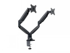 Multibrackets M Deskmount Gas Spring Dual Black | VESA 75x75-100x100 | Max 9kg | Desk clamp | Black