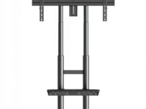 Multibrackets M Public Floorstand Basic 180 incl shelf & camera holder | Adjustable 1350mm 1650mm | VESA 200x200-800x500 | Max 90kg | Black