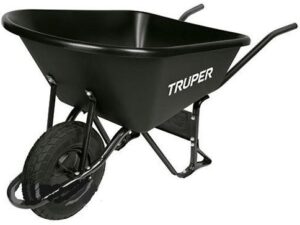 Wheelbarrow with plastic tray 120L, reinforced pneumatic wheel Truper®