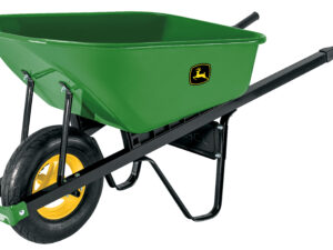 Professional wheelbarrow with heavy gauge metal tray 100L John Deere®