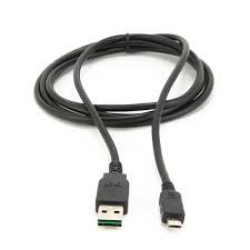 CABLU alimentare si date GEMBIRD, pt. smartphone, USB 2.0 (T) la Micro-USB 2.0 (T) (conector cu dubla fata), 1m, premium, conectori auriti, negru, "CC-mUSB2D-1M" (timbru verde 0.08 lei)