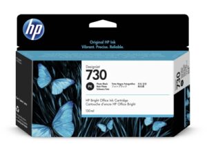 Cartus Cerneala Original HP Photo Black, nr.730, pentru DesignJet T1600|T1700|T2600, 130ml , (timbru verde 0.15 lei), "P2V67A"