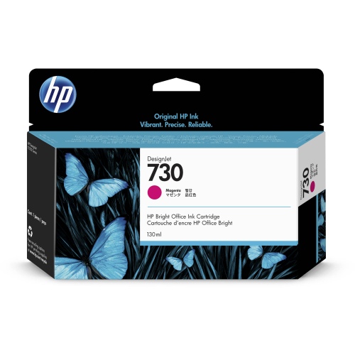 Cartus Cerneala Original HP Magenta, nr.730, pentru T1700|T2600, 130ml, (timbru verde 0.15 lei), "P2V63A"