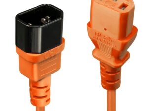 CABLE POWER IEC EXTENSION 1M/ORANGE 30474 LINDY