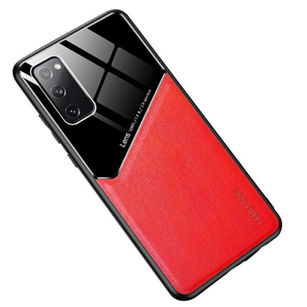 Mocco Lens Leather Back Case for Apple iPhone 12 Red - Image 4