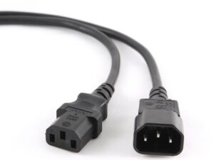 CABLU alimentare GEMBIRD prelungitor, 5m, intrare C14, iesire C13, 16A, certificare VDE, bulk, black, "PC-189-VDE-5M" (timbru verde 0.8 lei)