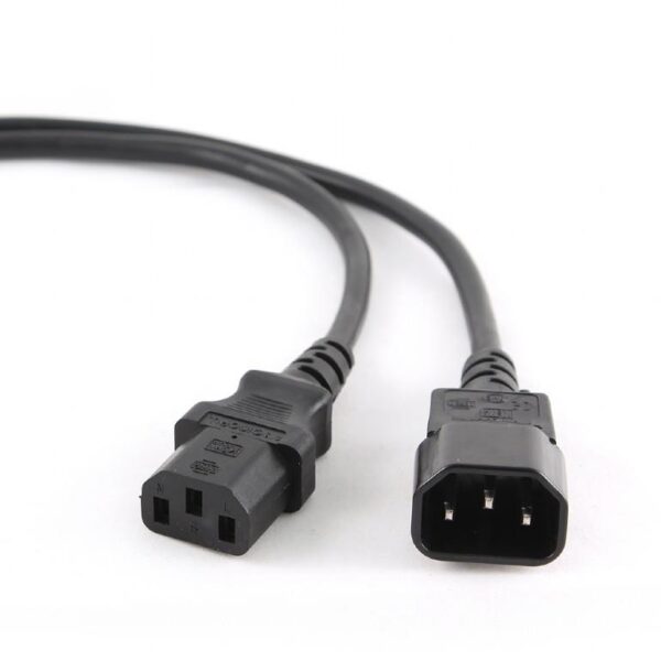 CABLU alimentare GEMBIRD prelungitor, 5m, intrare C14, iesire C13, 16A, certificare VDE, bulk, black, "PC-189-VDE-5M" (timbru verde 0.8 lei)