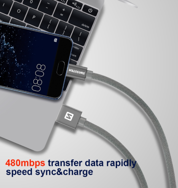 Swissten Datový Kabel Textile Usb / Lightning 3,0 M Černý - Image 2