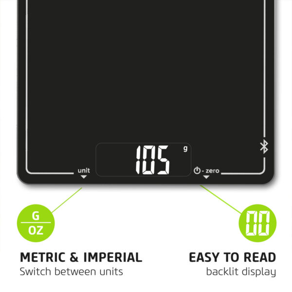 Salter 1193 BKDRUP Connected Electronic Kitchen Scale - Black - Image 5