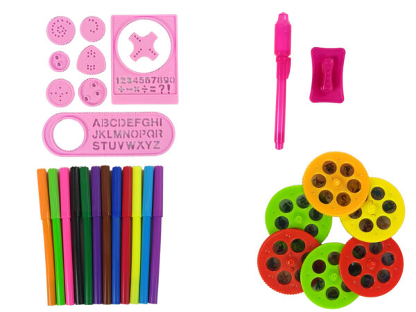 Drawing Table Chair Projector Pink Pens Pictures - Image 3