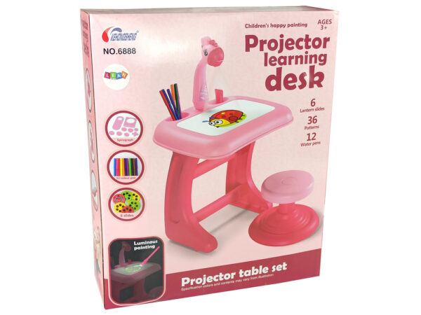 Drawing Table Chair Projector Pink Pens Pictures - Image 4