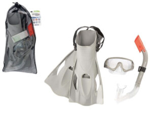Diving Kit Gray Mask, Fins, Tube Bestway 25020