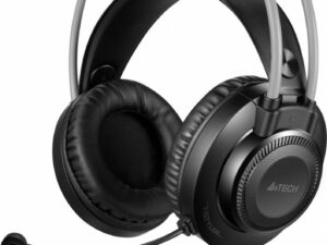 CASTI A4TECH cu fir, tip standard, utilizare multimedia (PC and more), microfon pe casca, gri, USB, "FH200U-GR" (timbru verde 0.8 lei)