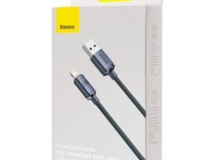CABLU alimentare si date Baseus Crystal Shine, Fast Charging Data Cable pt. smartphone, USB la Lightning Iphone 2.4A, 2m, negru "CAJY000101" (timbru verde 0.18 lei) - 6932172602710