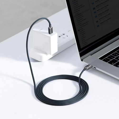 CABLU alimentare si date Baseus Crystal Shine, Fast Charging Data Cable pt. smartphone, USB Type-C la USB Type-C 100W, 2m, braided, negru "CAJY000701" (timbru verde 0.18 lei) - 6932172602895 - Image 12