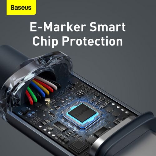 CABLU alimentare si date Baseus Crystal Shine, Fast Charging Data Cable pt. smartphone, USB Type-C la USB Type-C 100W, 2m, braided, negru "CAJY000701" (timbru verde 0.18 lei) - 6932172602895 - Image 6