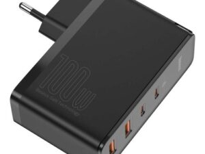 Travel Charger Baseus GaN2 Pro Quick  2x USB + 2x USB-C, 100W, EU (Black)