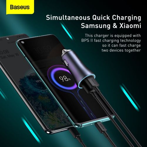 INCARCATOR auto Baseus Golden Contactor Pro, Quick Charge 40W, 2 x USB 5V/3A, negru "CCJD-A0G" (timbru verde 0.8 lei) - 6953156201972 - Image 13